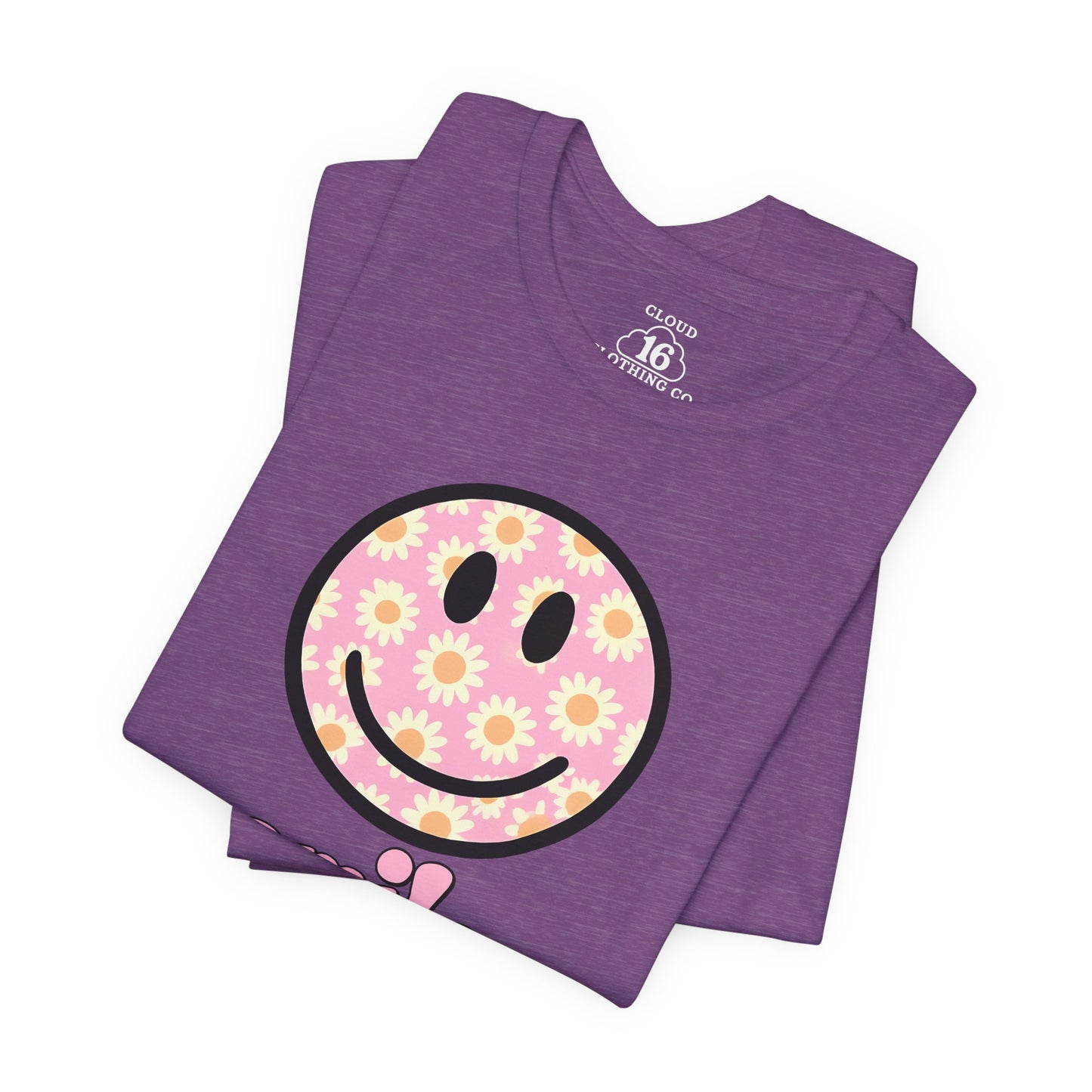 Smile Floral Womens T-Shirt - Positive Vibes Tee