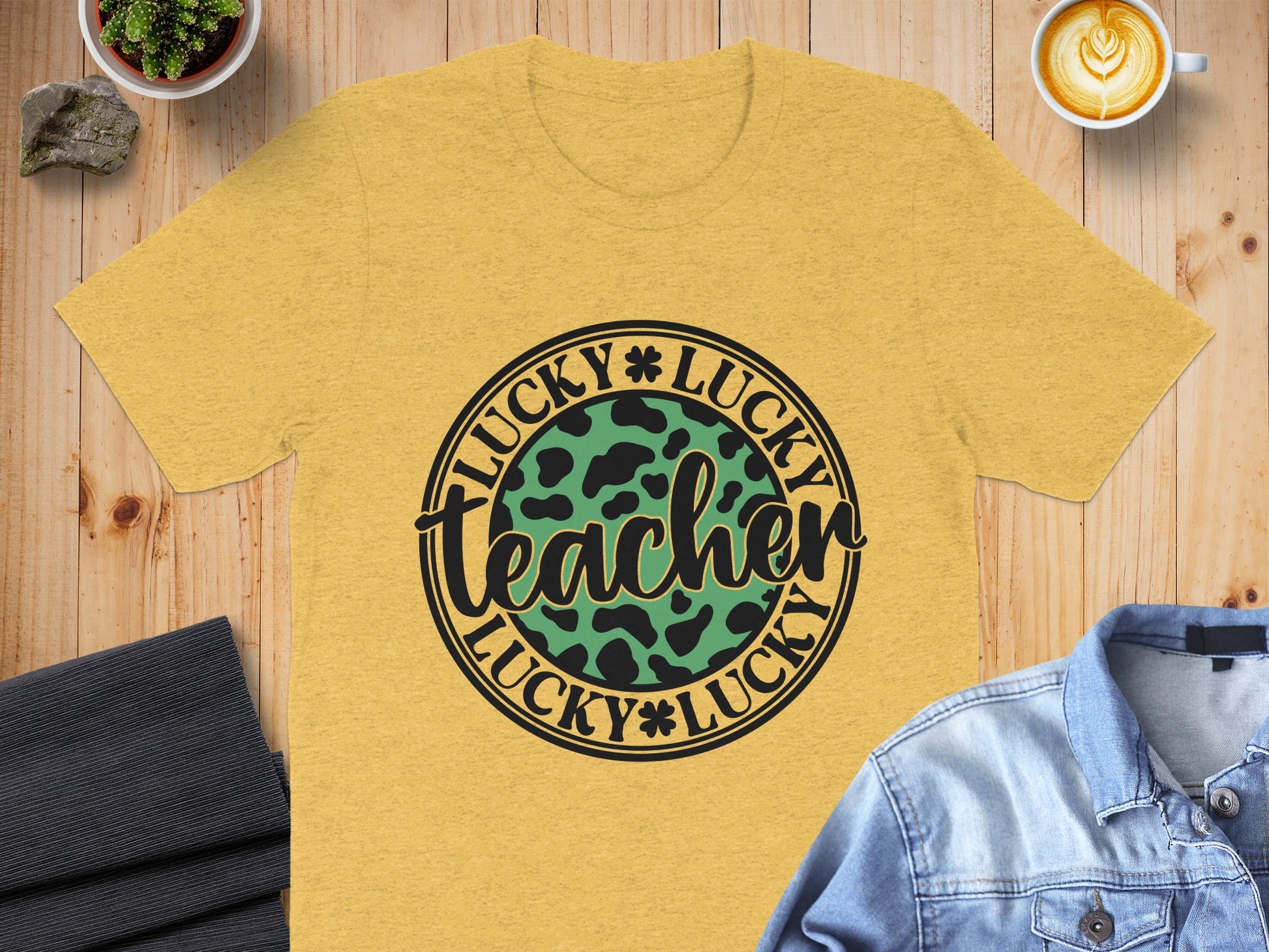 Lucky Teacher Graphic Tee for Educators