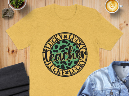 Lucky Teacher Graphic Tee for Educators