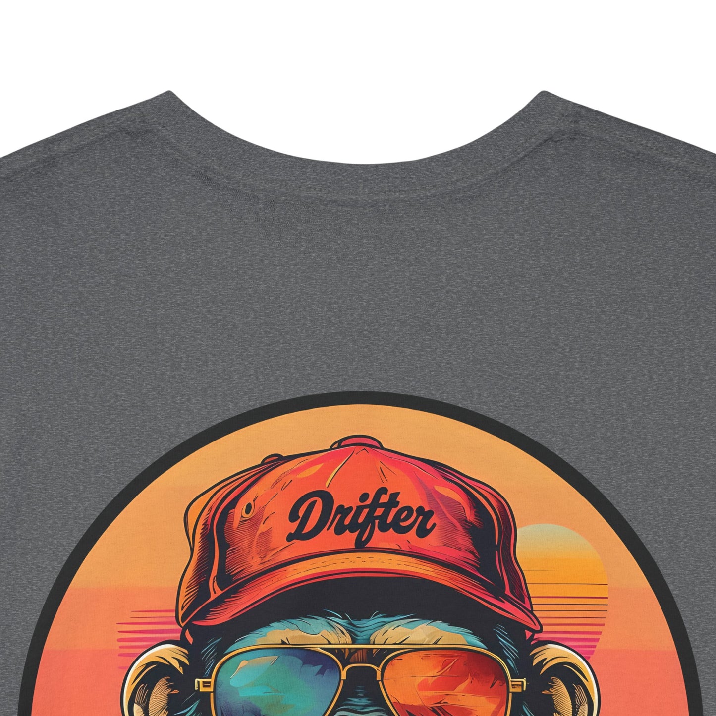 Retro Monkey Graphic T-Shirt - Unisex Heavy Cotton Tee