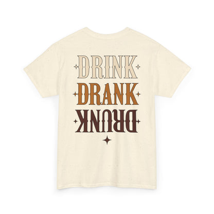 Scrappy Malone's Relaxed Fit 'Drink Drank Drunk' Funny T-Shirt - Unisex Cotton Tee