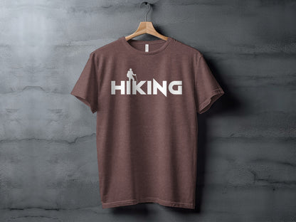 Hiking Above the Word Hiking Design Graphic T-Shirt T-Shirt - Outdoor & Adventure Collection - Mile Marker 16 Gear by Cloud 16 Clothing Co.
