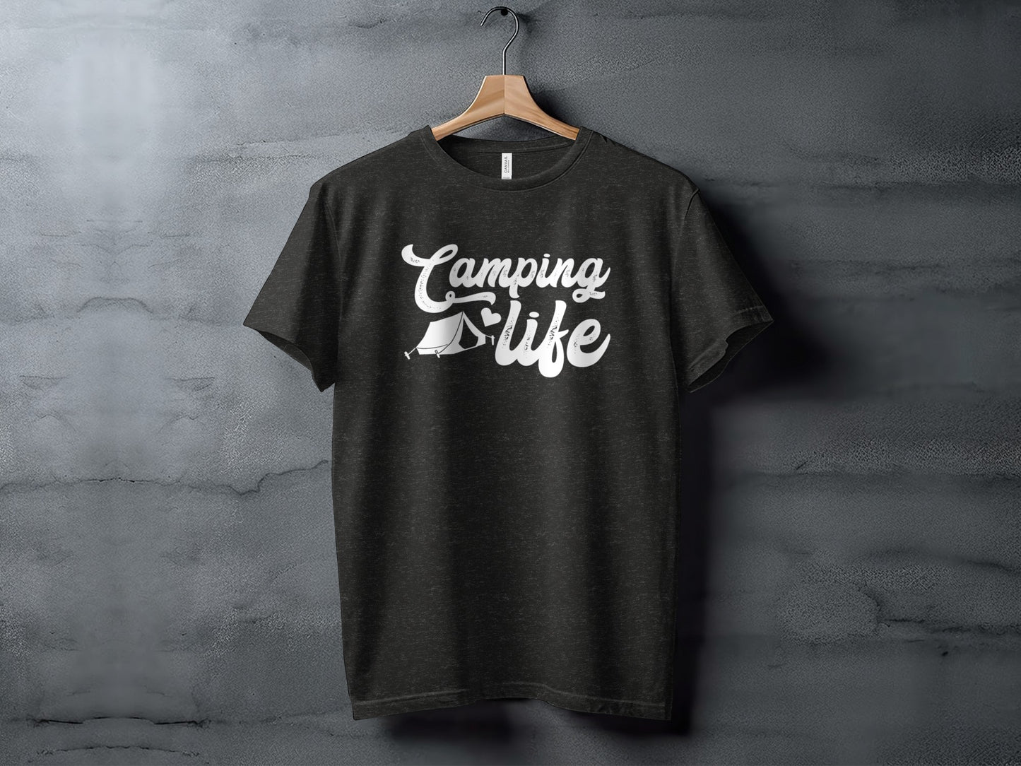 Camping Is Life With Tent And Heart Design T-Shirt T-Shirt - Outdoor & Adventure Collection - Mile Marker 16 Gear by Cloud 16 Clothing Co.