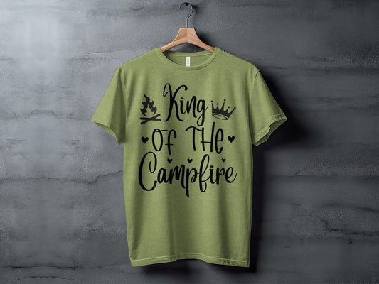 King Of The Campfire With Campfire and Crown T-Shirt T-Shirt - Outdoor & Adventure Collection - Mile Marker 16 Gear by Cloud 16 Clothing Co.
