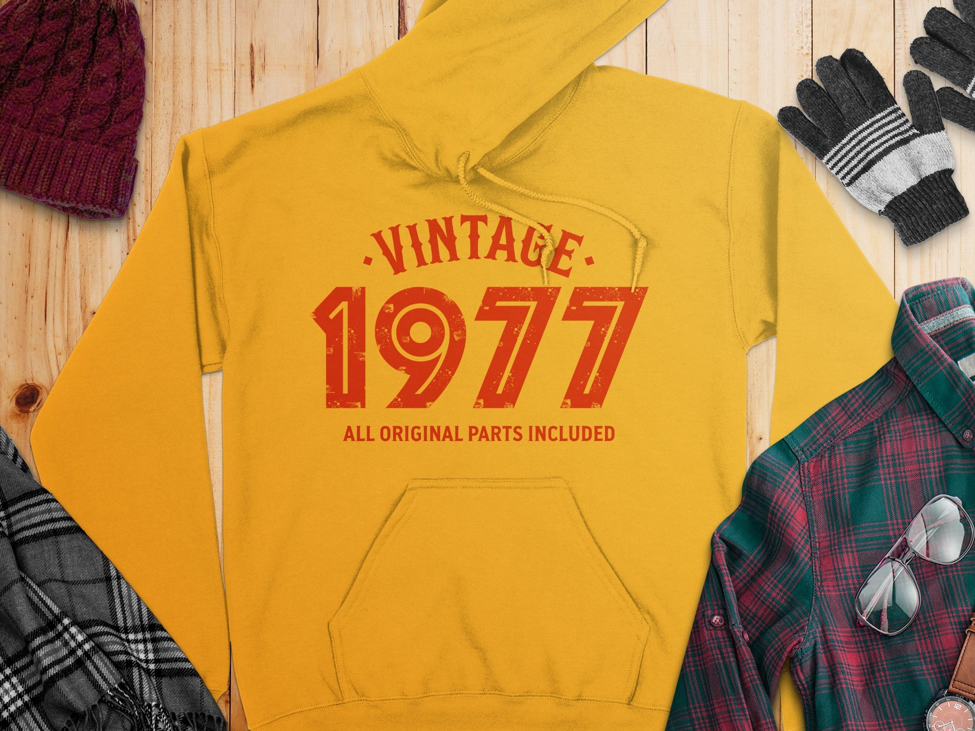 Vintage 1977 All Original Parts Included Hoodie