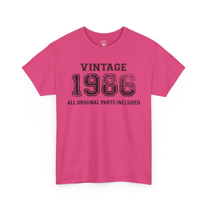 Vintage 1986 Retro T-Shirt - Premium Unisex Cotton Tee