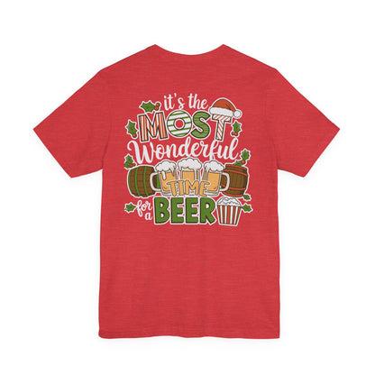 Scrappy Malone's Bar Christmas Tee — "It's the Most Wonderful Time for a Beer"