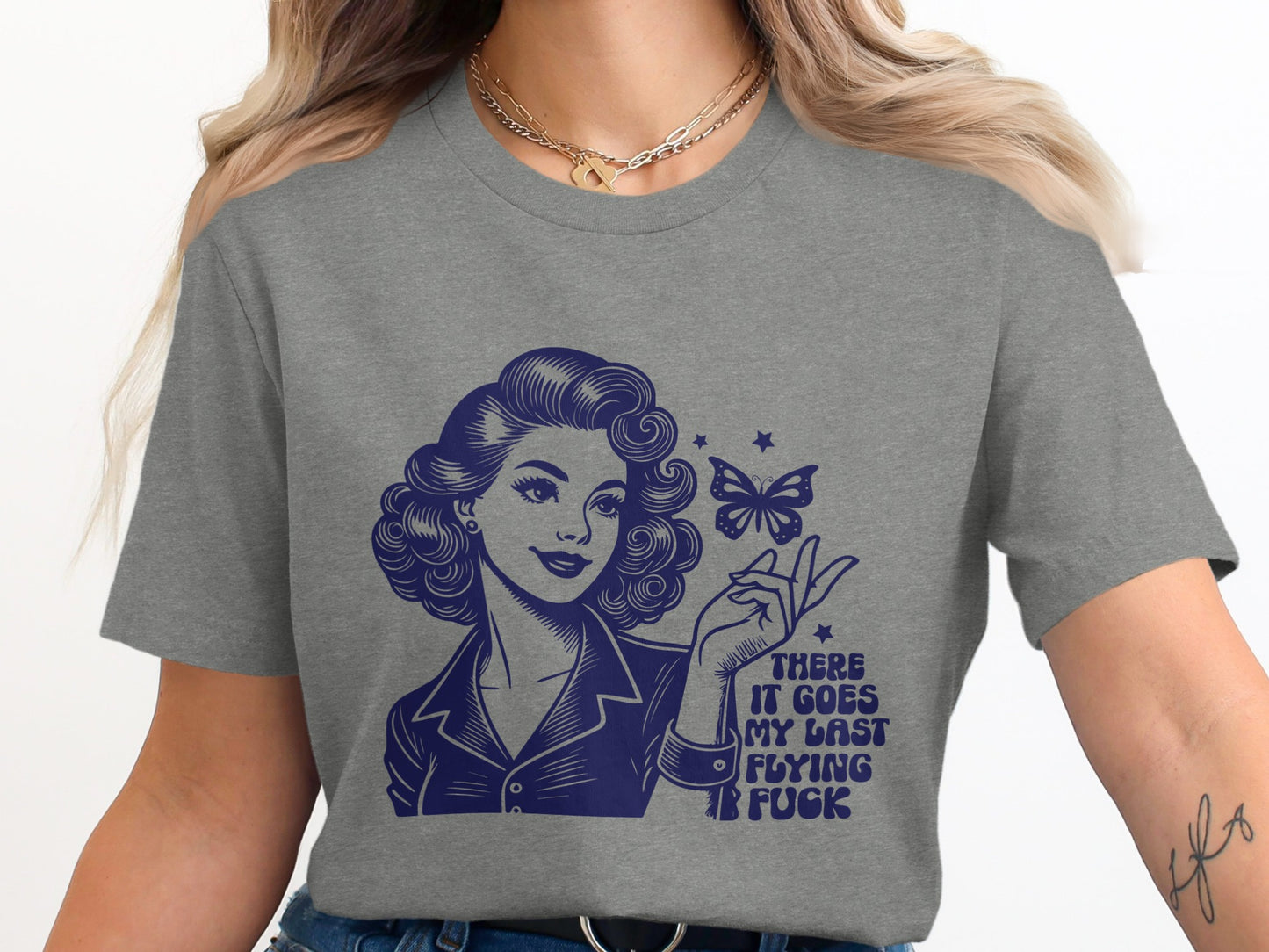 Retro Style Graphic Tee with Sarcastic Quote Design