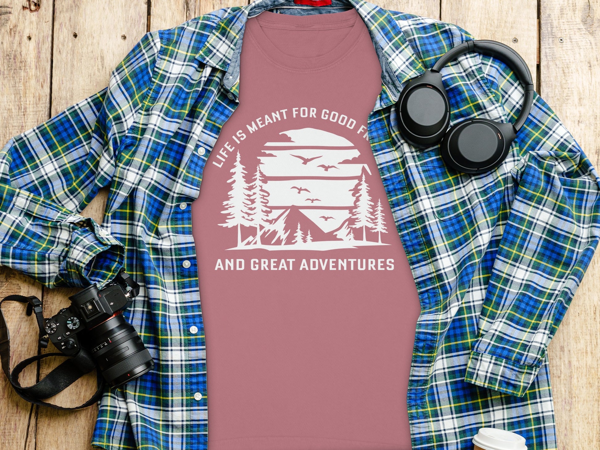 Life is Meant for Good Friends and Great Adventures Long Sleeve T-Shirt Long Sleeve Tee - Outdoor & Adventure Collection - Mile Marker 16 Gear by Cloud 16 Clothing Co.