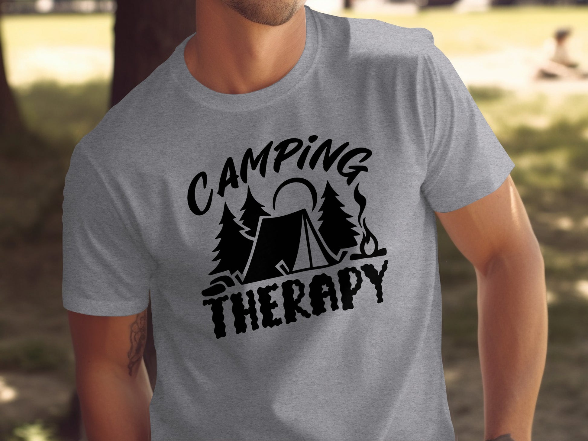 Camping Therapy Nature Adventure Outdoor Camping T-Shirt T-Shirt - Outdoor & Adventure Collection - Mile Marker 16 Gear by Cloud 16 Clothing Co.