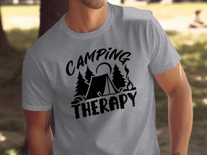 Camping Therapy Nature Adventure Outdoor Camping T-Shirt T-Shirt - Outdoor & Adventure Collection - Mile Marker 16 Gear by Cloud 16 Clothing Co.