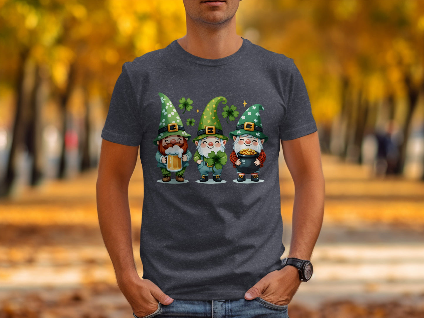 Cute Gnomes St. Patrick's Day Graphic T-shirt