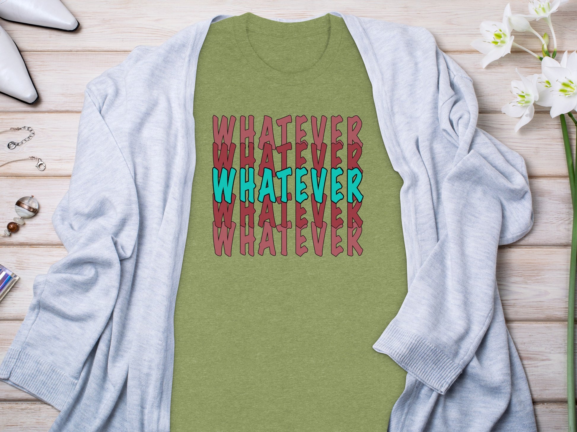 Whatever Whatever Graphic T-Shirt Casual Fashion Wear Shirt