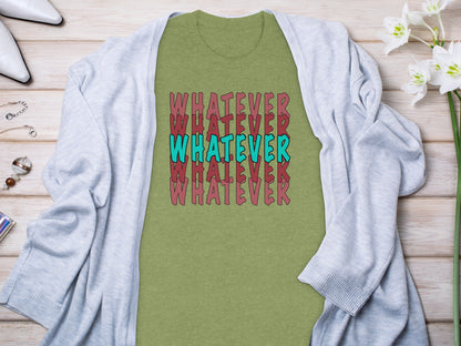 Whatever Whatever Graphic T-Shirt Casual Fashion Wear Shirt