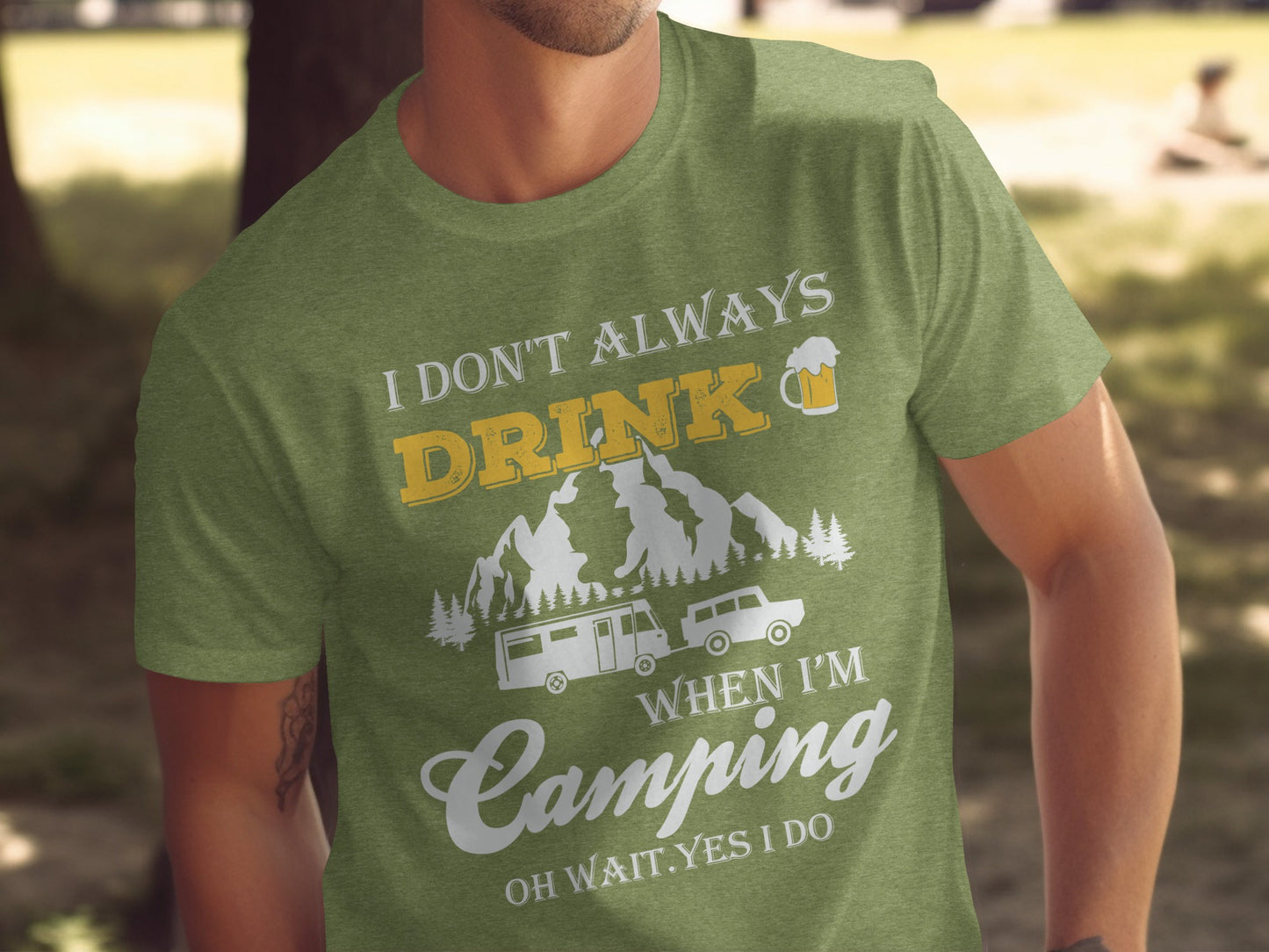 Camping Trip Funny Drinking Quote Graphic Adventure T-Shirt T-Shirt - Outdoor & Adventure Collection - Mile Marker 16 Gear by Cloud 16 Clothing Co.