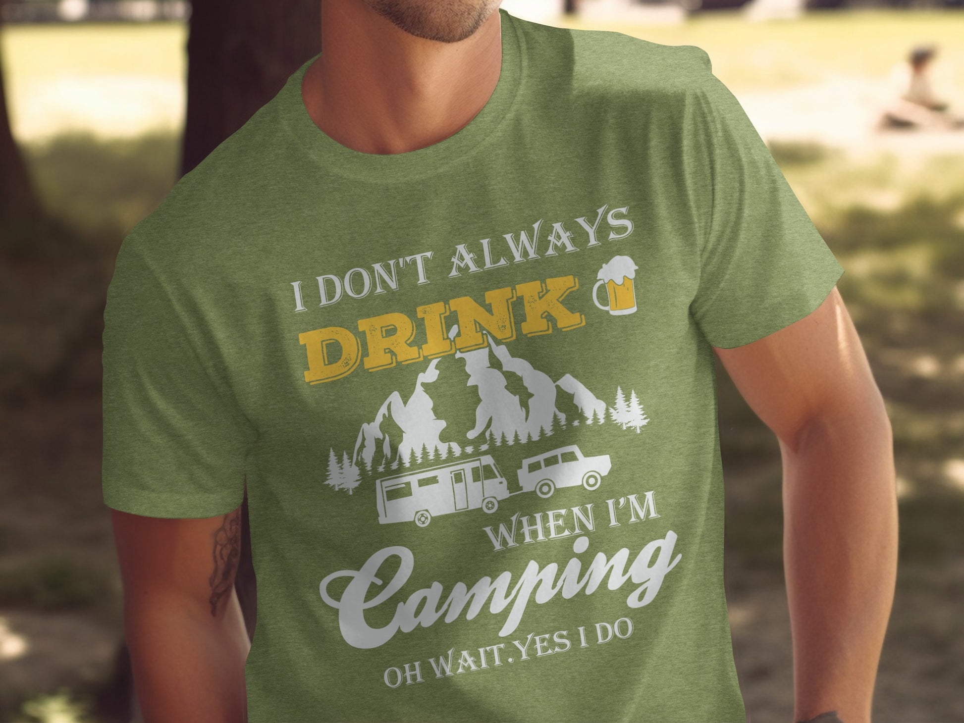 Camping Trip Funny Drinking Quote Graphic Adventure T-Shirt T-Shirt - Outdoor & Adventure Collection - Mile Marker 16 Gear by Cloud 16 Clothing Co.