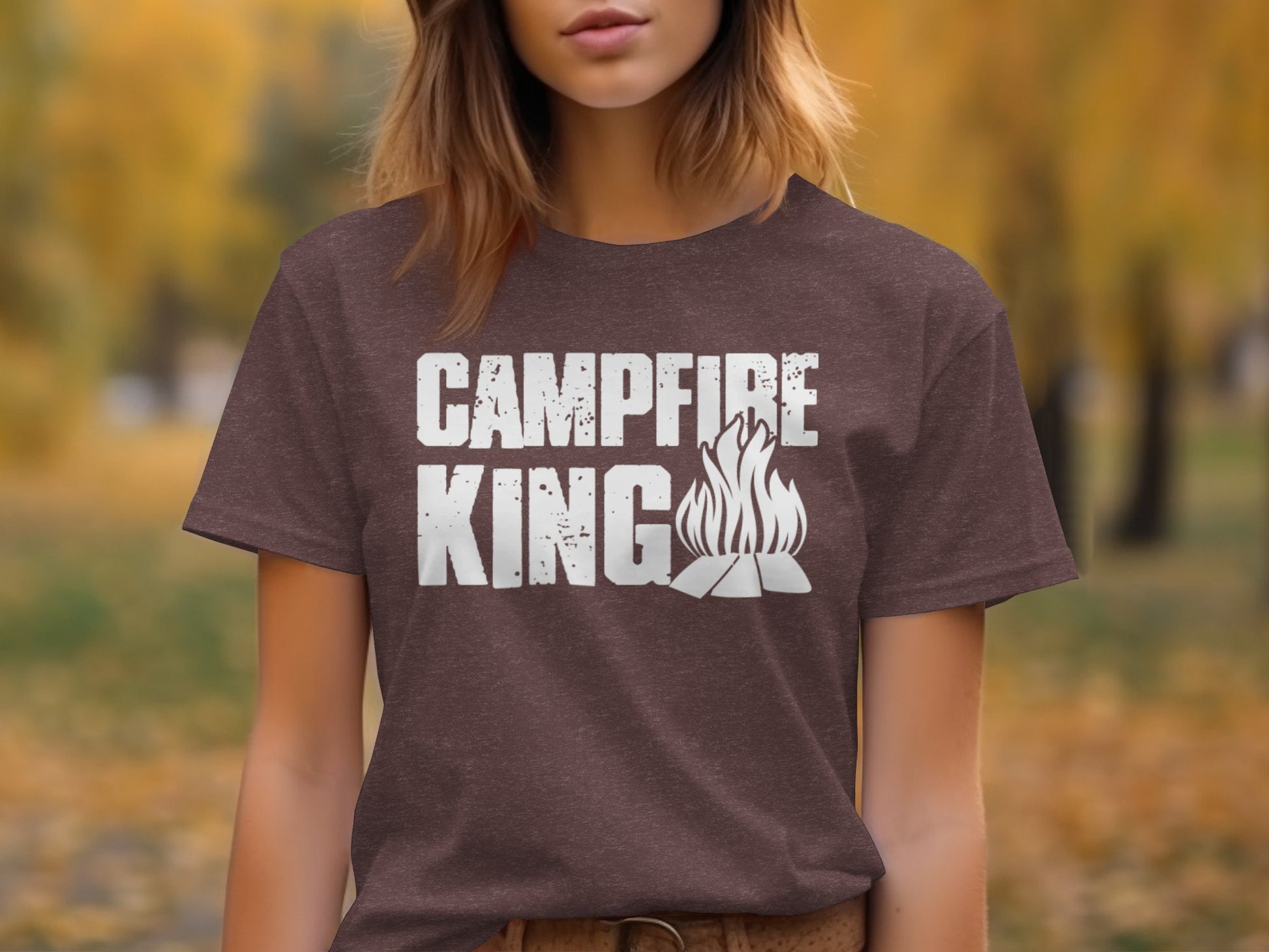 Campfire King Flames Graphic Outdoors Adventure T-Shirt T-Shirt - Outdoor & Adventure Collection - Mile Marker 16 Gear by Cloud 16 Clothing Co.