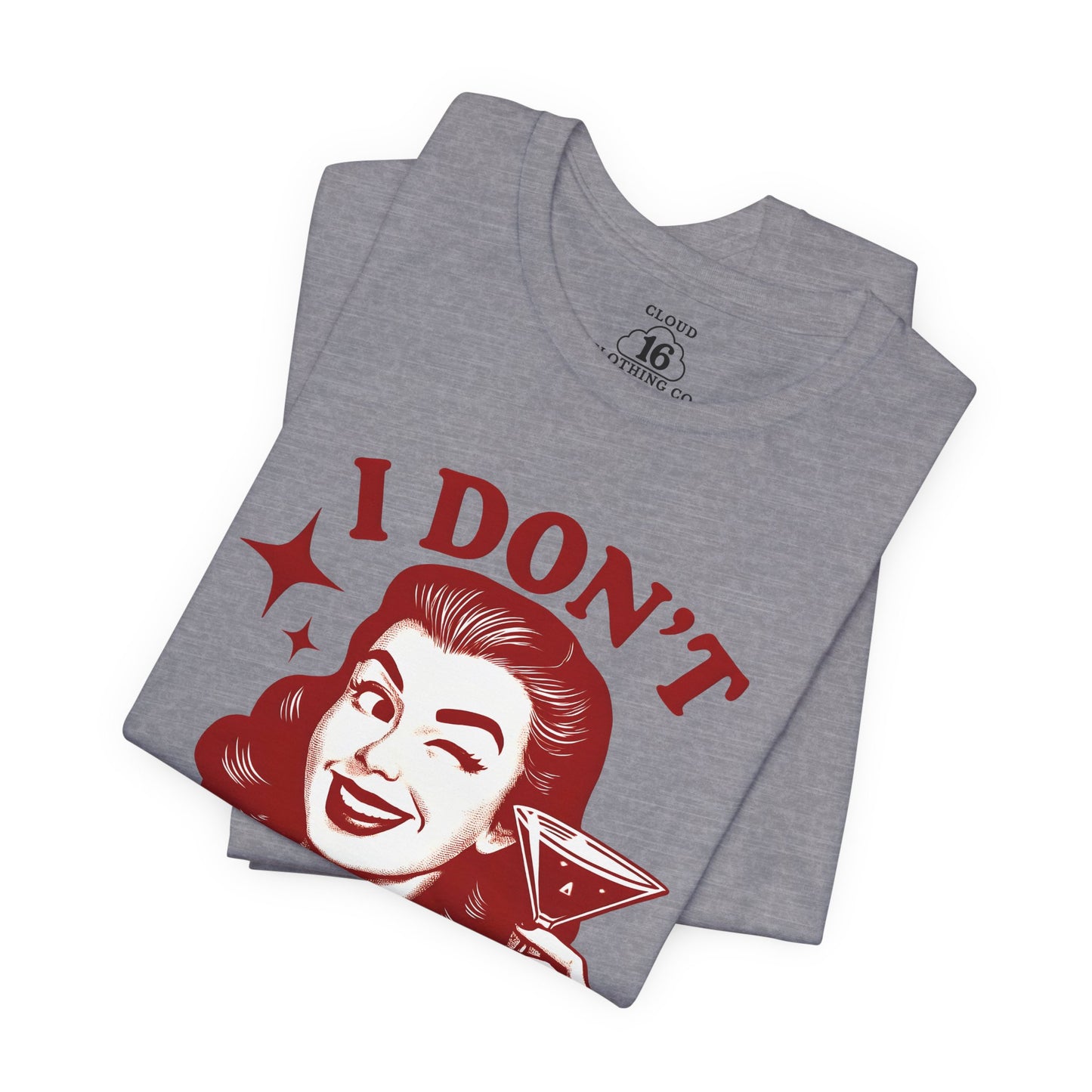I Don't Care Retro Graphic Tee - Sassy Statement Shirt for Women & Men