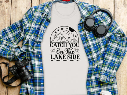 Catch You On The Lake Side Graphic Design Unisex T-Shirt T-Shirt - Outdoor & Adventure Collection - Mile Marker 16 Gear by Cloud 16 Clothing Co.