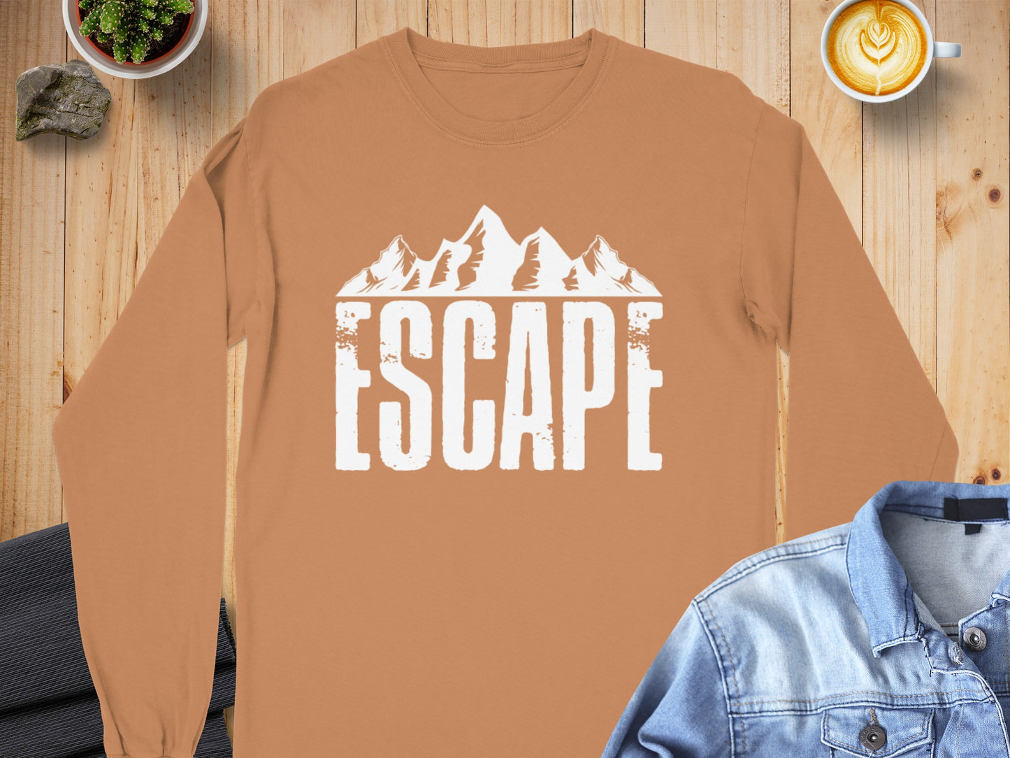 ESCAPE Mountains Graphic Long Sleeve Shirt