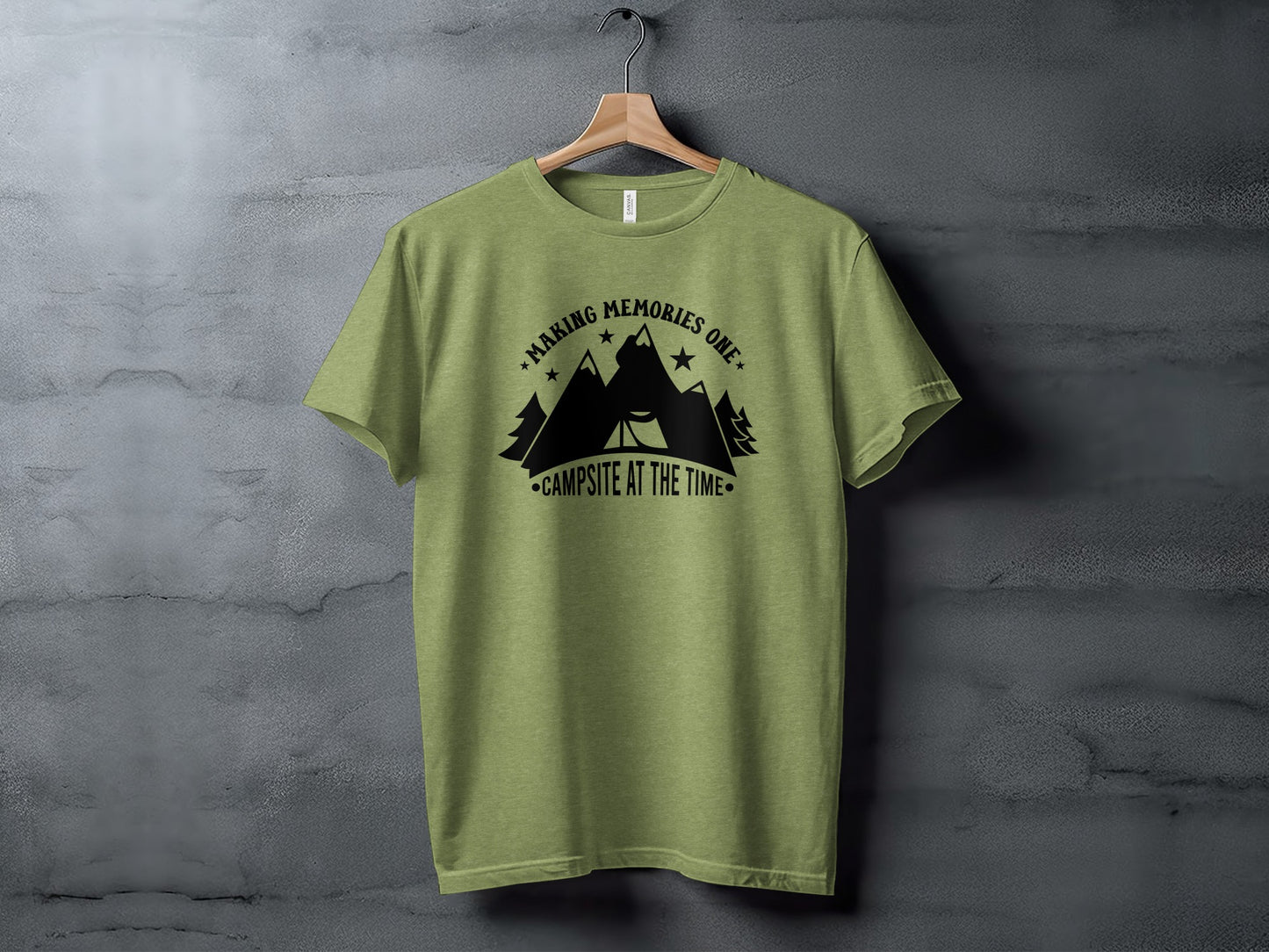 Making Memories One Campsite at the Time Graphic T-Shirt T-Shirt - Outdoor & Adventure Collection - Mile Marker 16 Gear by Cloud 16 Clothing Co.