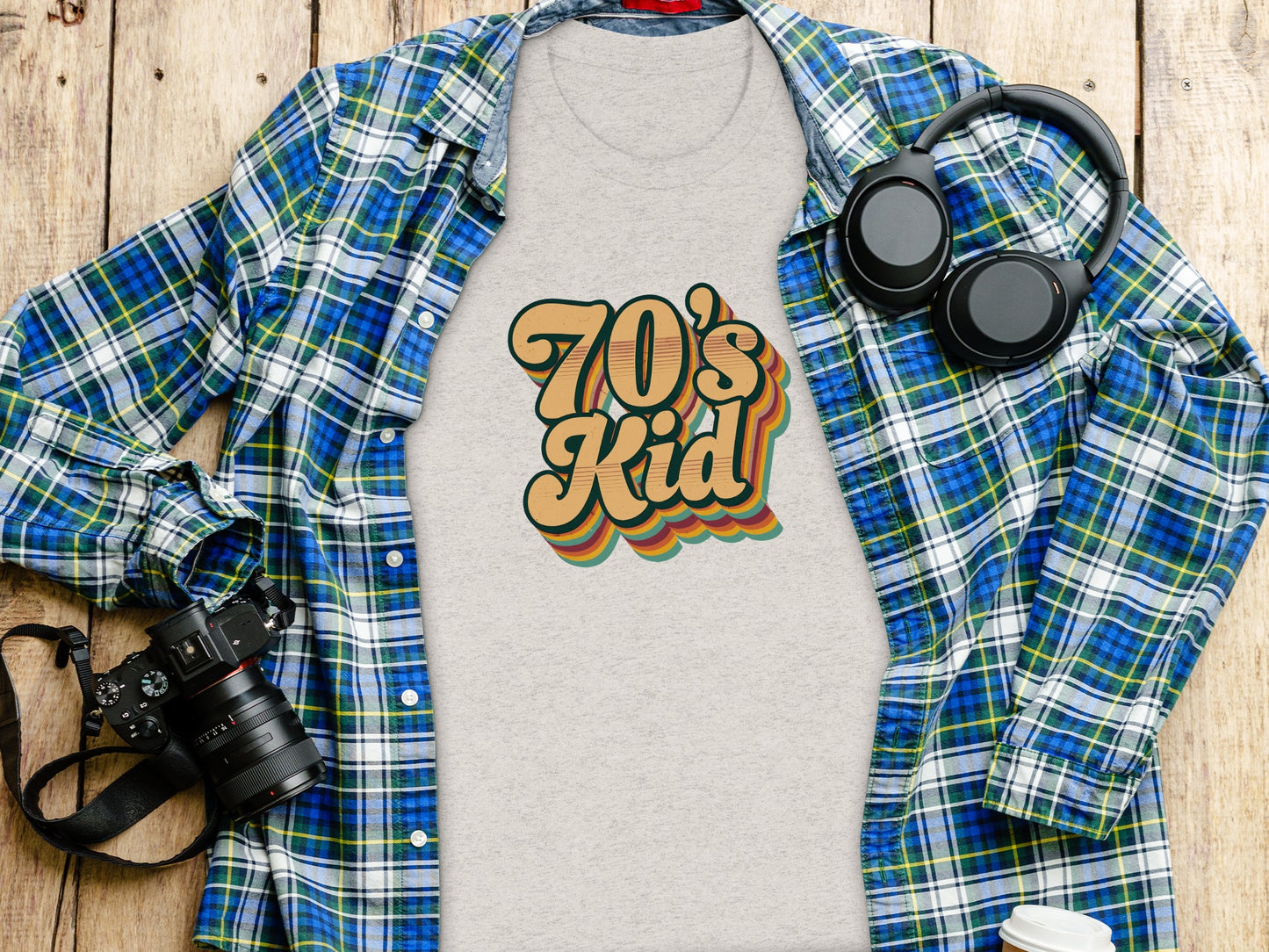 Retro 70's Kid Graphic Tee Vintage Style Shirt
