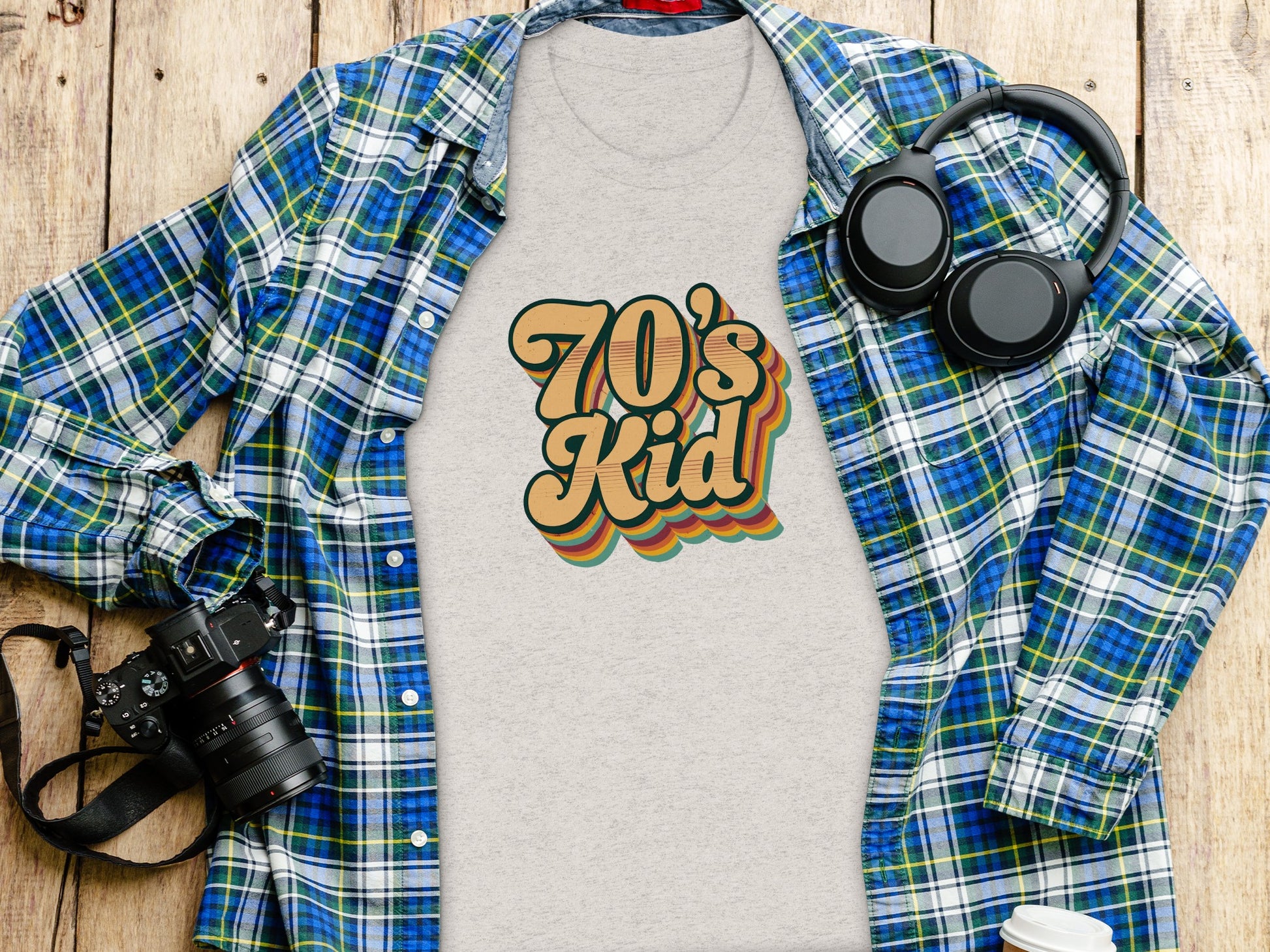 Retro 70's Kid Graphic Tee Vintage Style Shirt