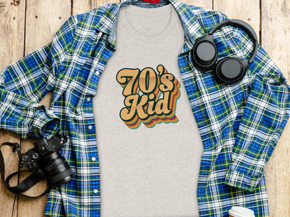 Retro 70's Kid Graphic Tee Vintage Style Shirt