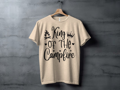 King Of The Campfire With Campfire and Crown T-Shirt T-Shirt - Outdoor & Adventure Collection - Mile Marker 16 Gear by Cloud 16 Clothing Co.