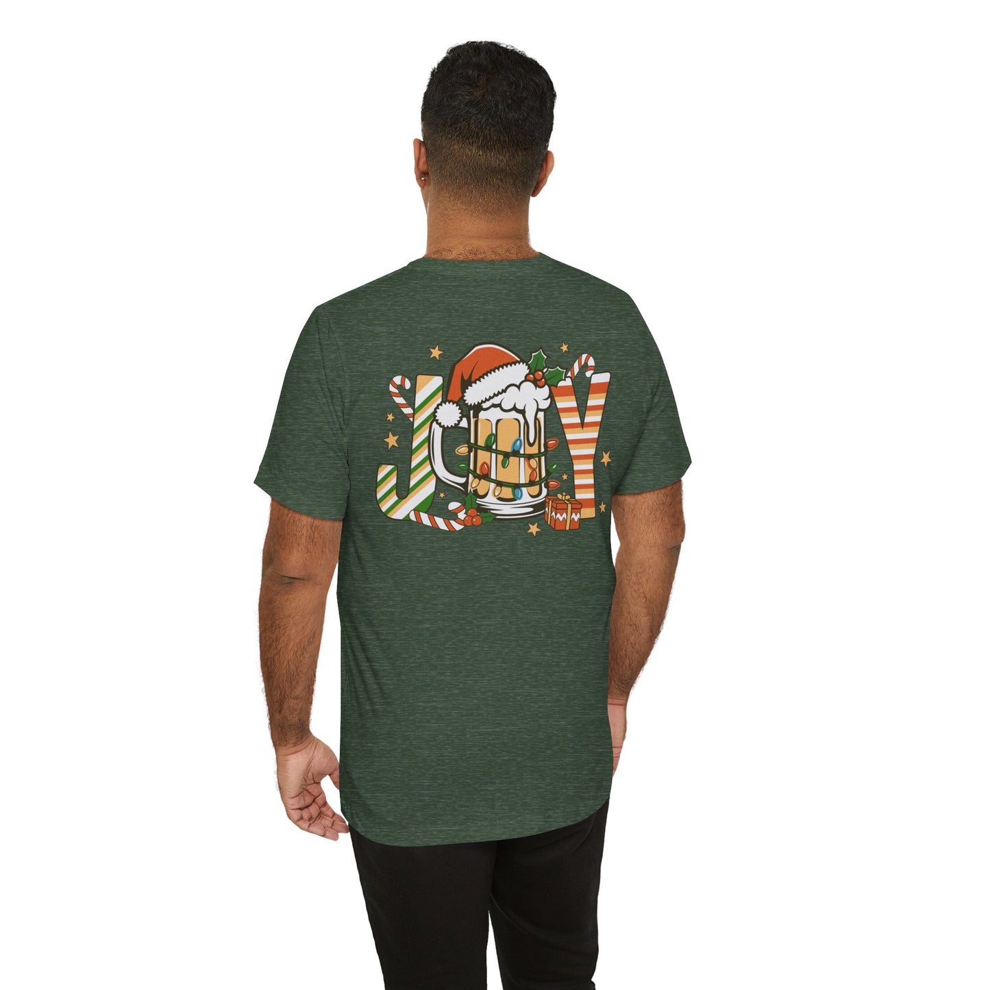 Scrappy Malone's Bar Christmas Tee — "Joy" Beer Mug Holiday Shirt