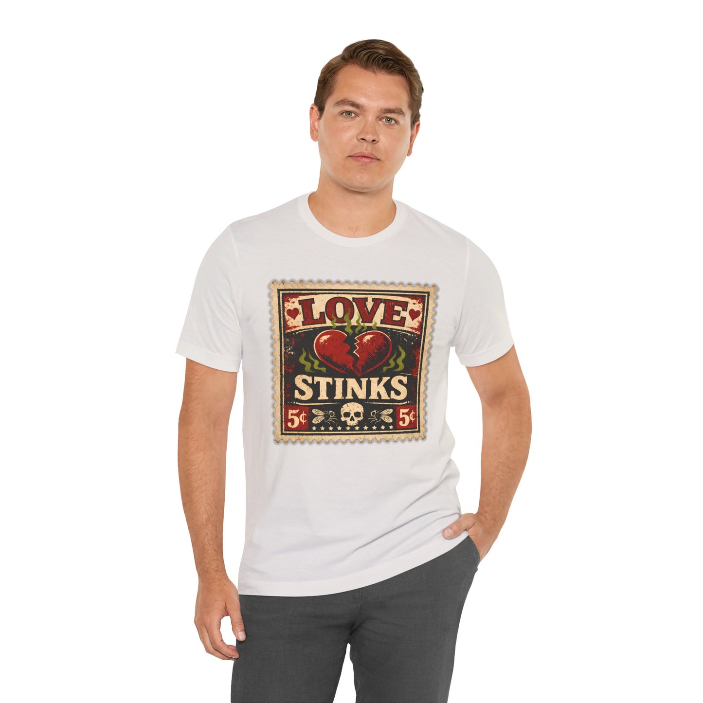 Love Stinks Postage Stamp Tee T-Shirt