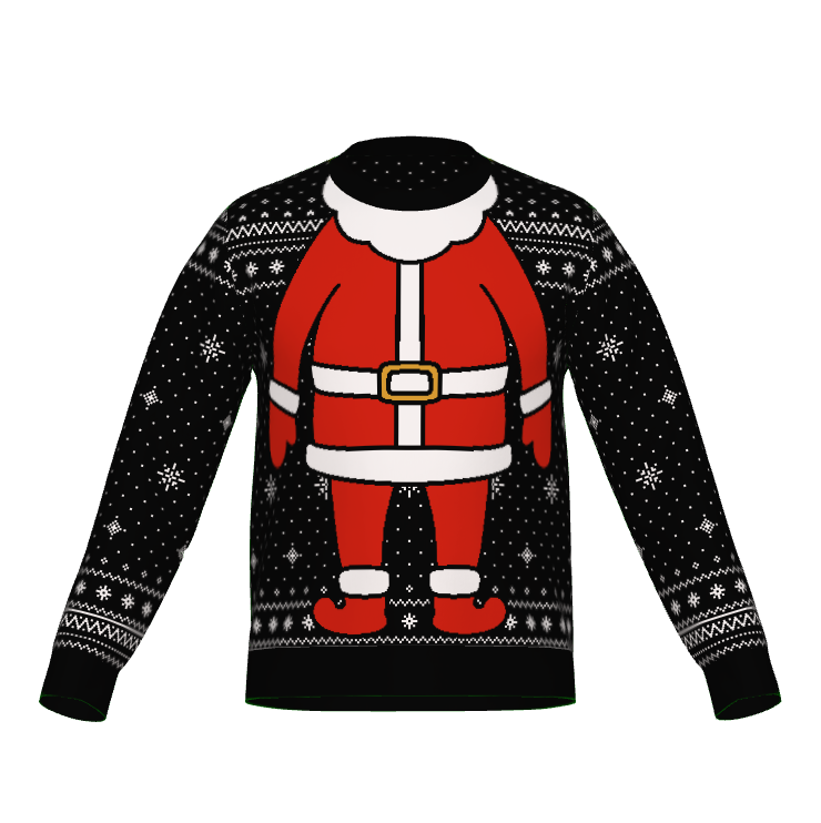 Santa Knitted Sweater - Lightweight Crew Neck Knit