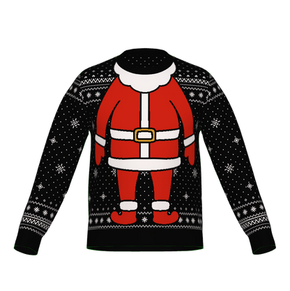 Santa Knitted Sweater - Lightweight Crew Neck Knit