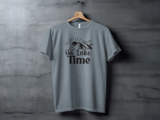 On Lake Time Outdoors Nature Hiking Mountains T-Shirt T-Shirt - Outdoor & Adventure Collection - Mile Marker 16 Gear by Cloud 16 Clothing Co.