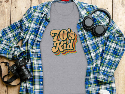 Vintage 70's Kid Graphic Tee for Nostalgic Vibes