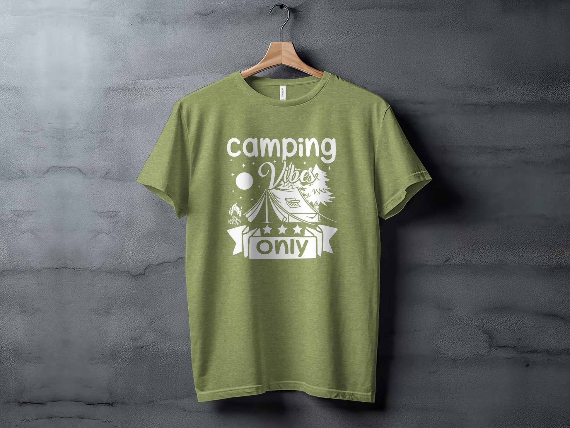 Camping Vibes Only Night Under the Stars T-Shirt T-Shirt - Outdoor & Adventure Collection - Mile Marker 16 Gear by Cloud 16 Clothing Co.