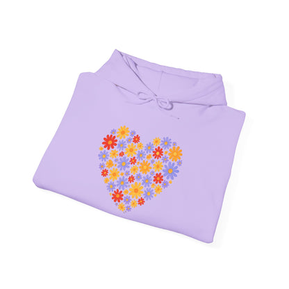 Floral Heart Hoodie - Female Cozy Hoodie | Perfect Gift for Any Occasion
