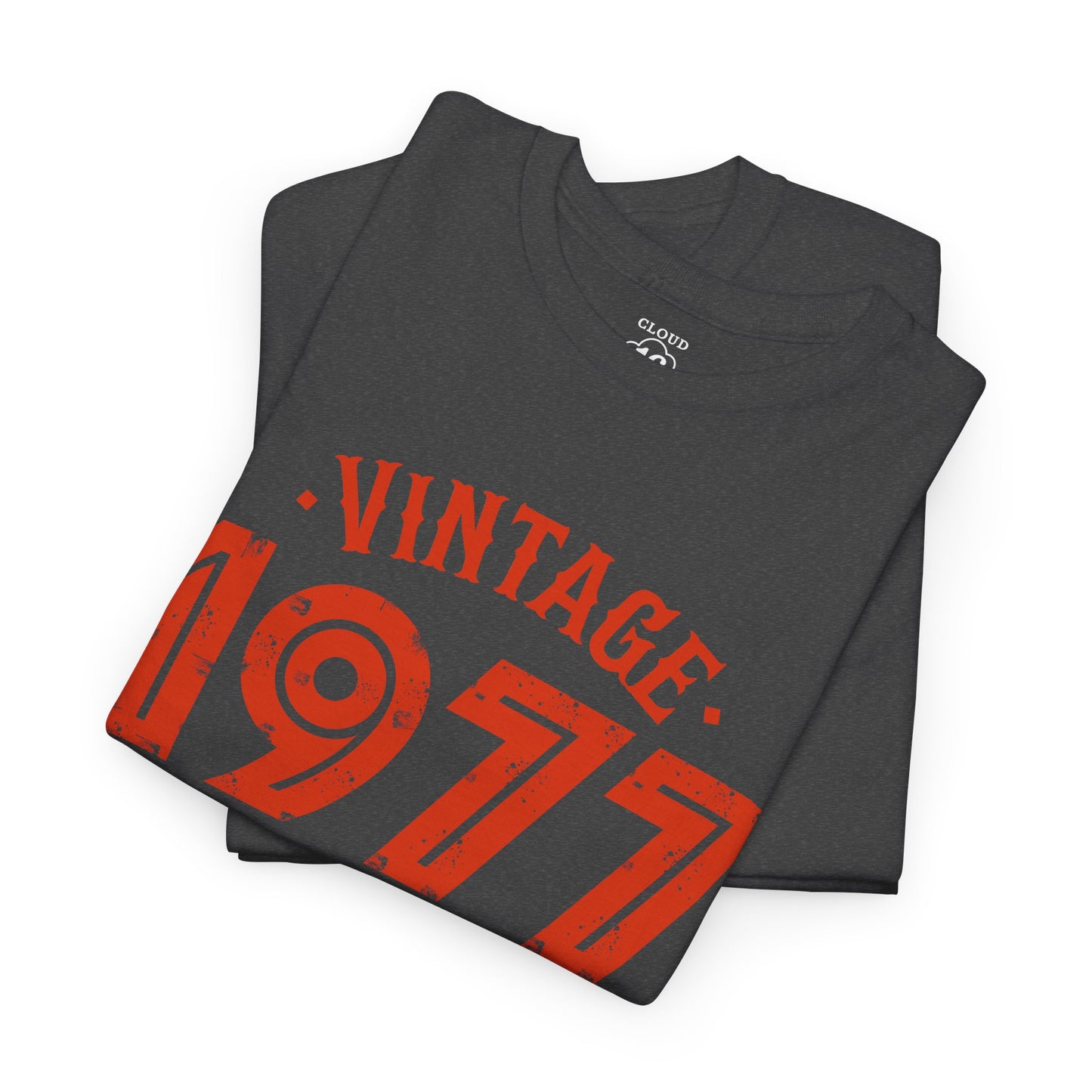 Vintage 1977 T-Shirt - Premium Unisex Heavy Cotton Retro Tee