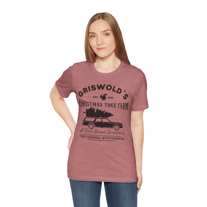 Griswold Christmas Tree Farm Vintage T-Shirt - Funny Holiday Graphic Tee