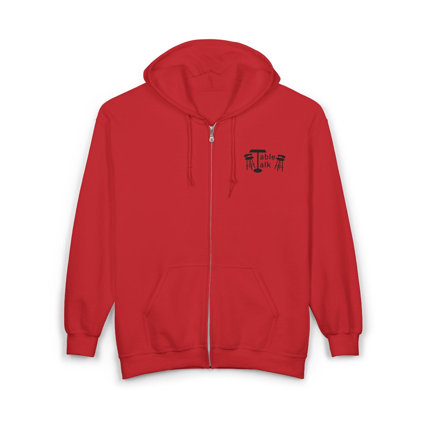Table Talk Hoodie - Bar Stool Conversation Zip-Up Sweatshirt