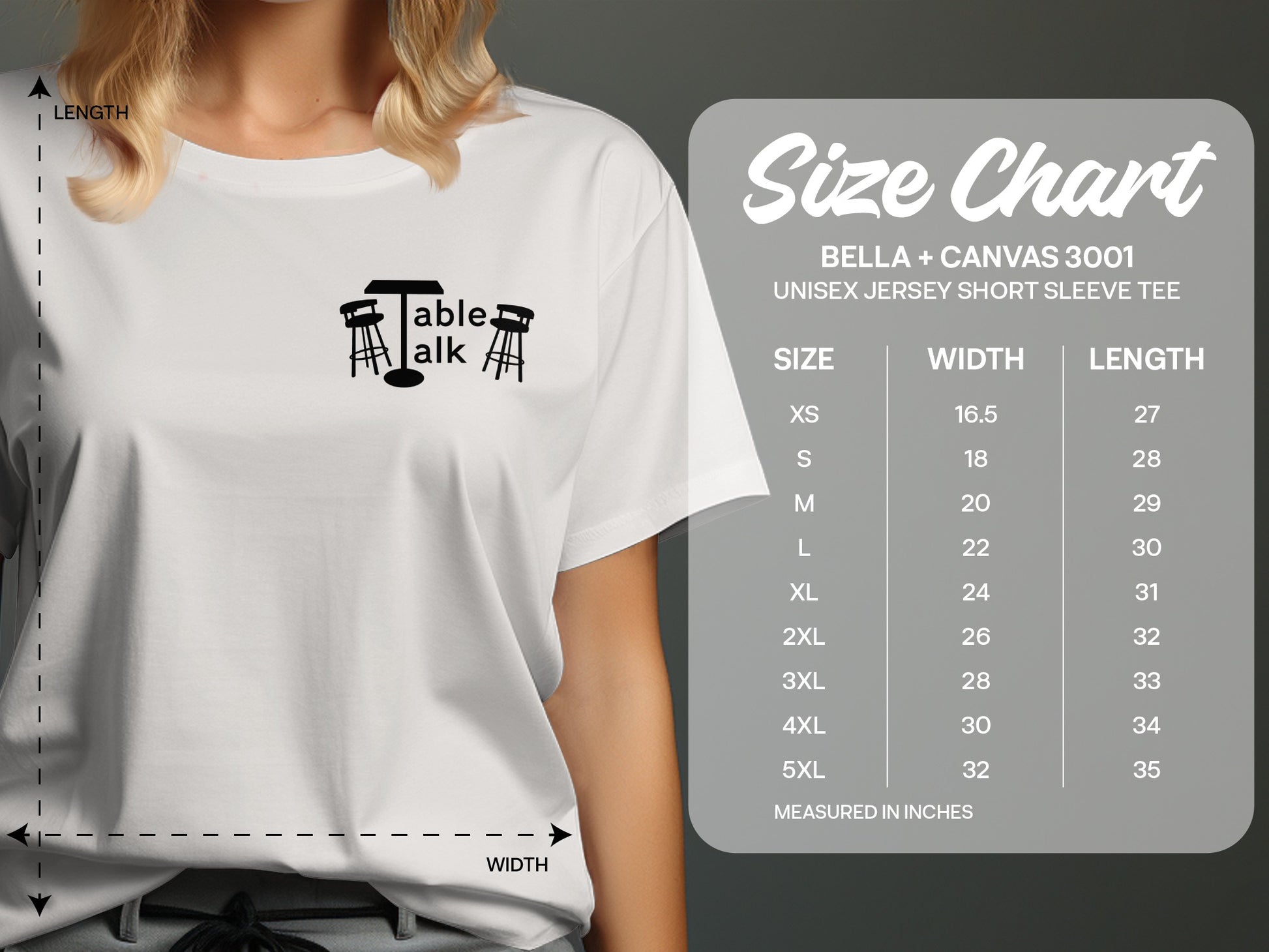 Table Talk Unisex Jersey Short Sleeve Tee