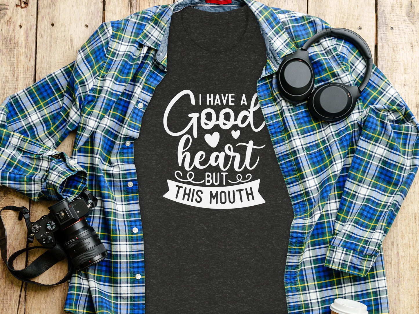 I Have A Good Heart But This Mouth Graphic Shirt
