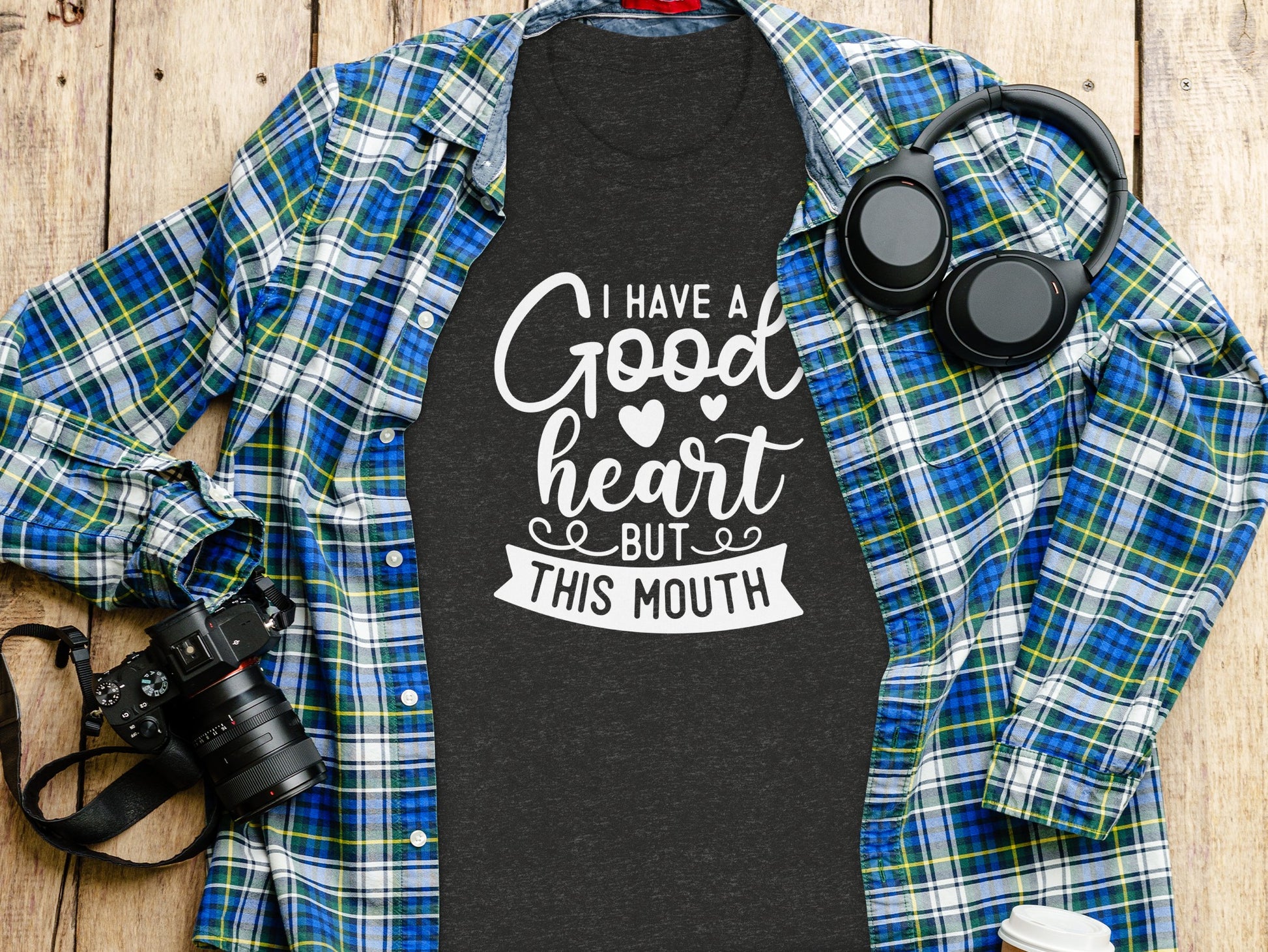 I Have A Good Heart But This Mouth Graphic Shirt