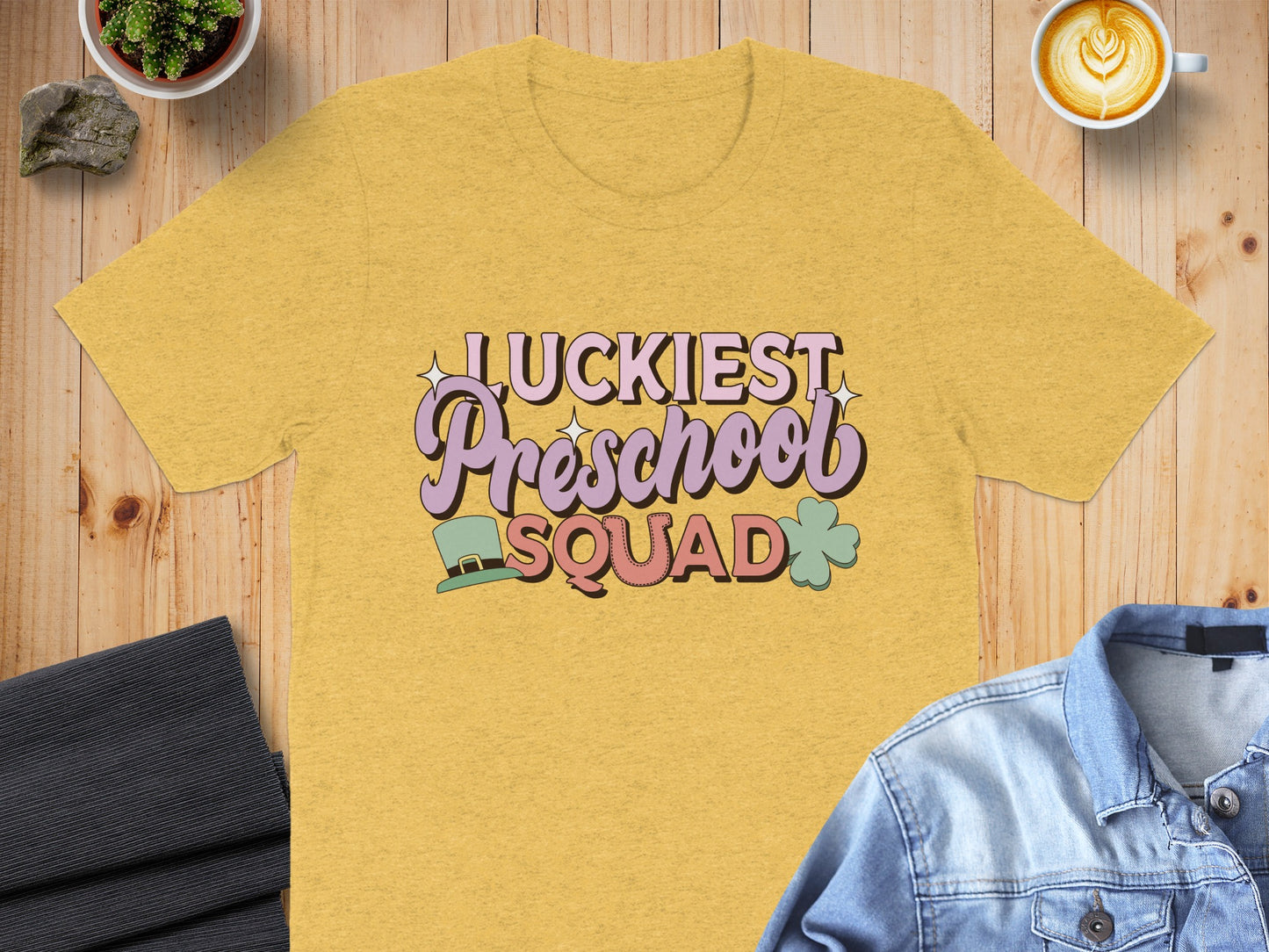 Luckiest Preschool Squad Graphic T-Shirt
