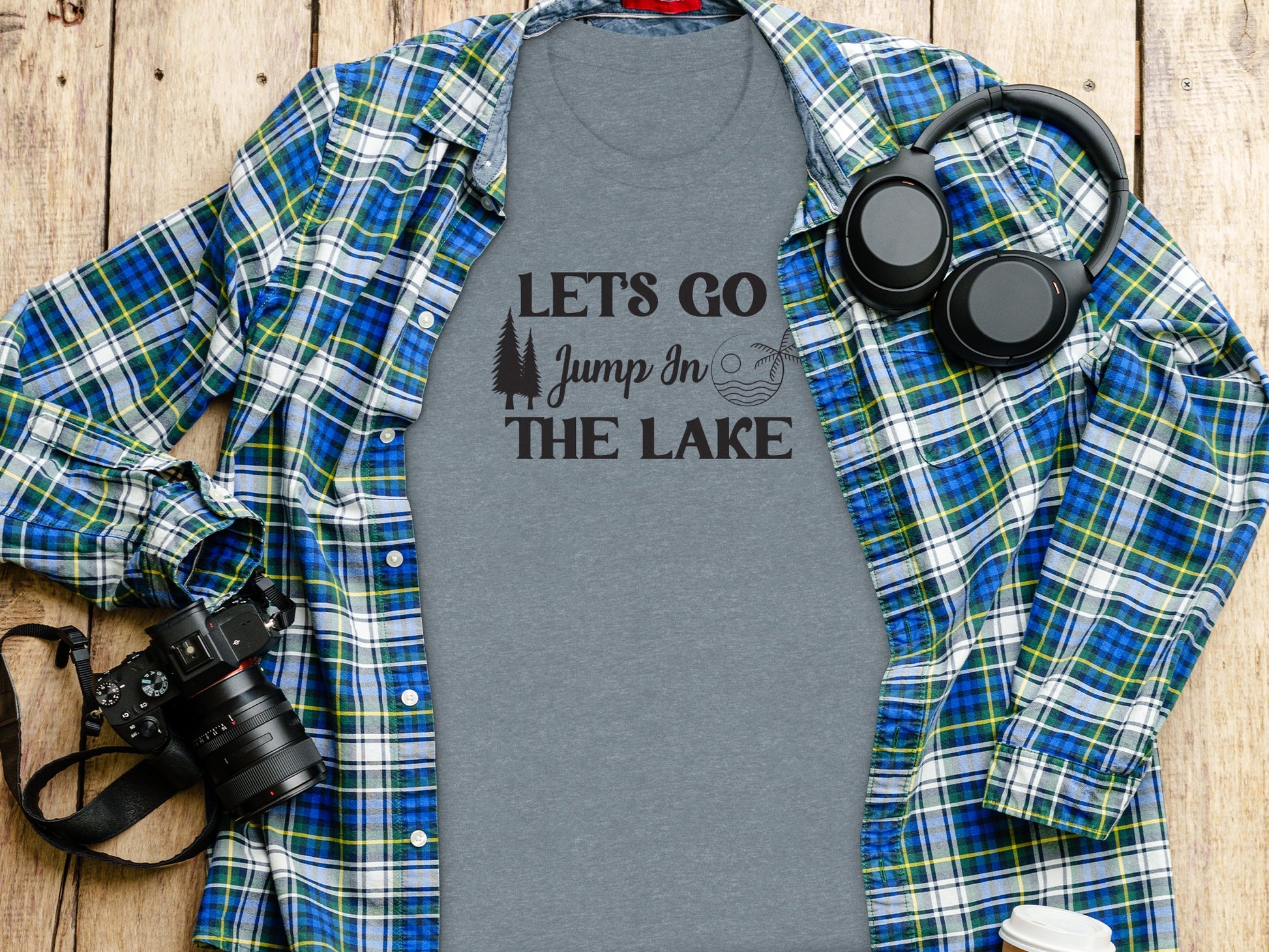 Lets Go Jump In The Lake Outdoors Adventure T-Shirt T-Shirt - Outdoor & Adventure Collection - Mile Marker 16 Gear by Cloud 16 Clothing Co.