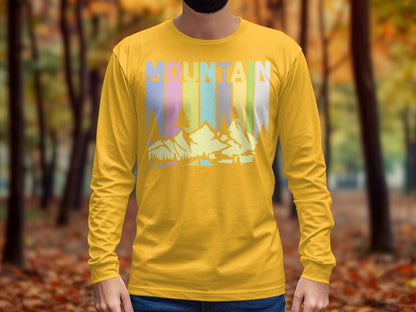 Vibrant Mountain Graphic Long Sleeve Shirt Product