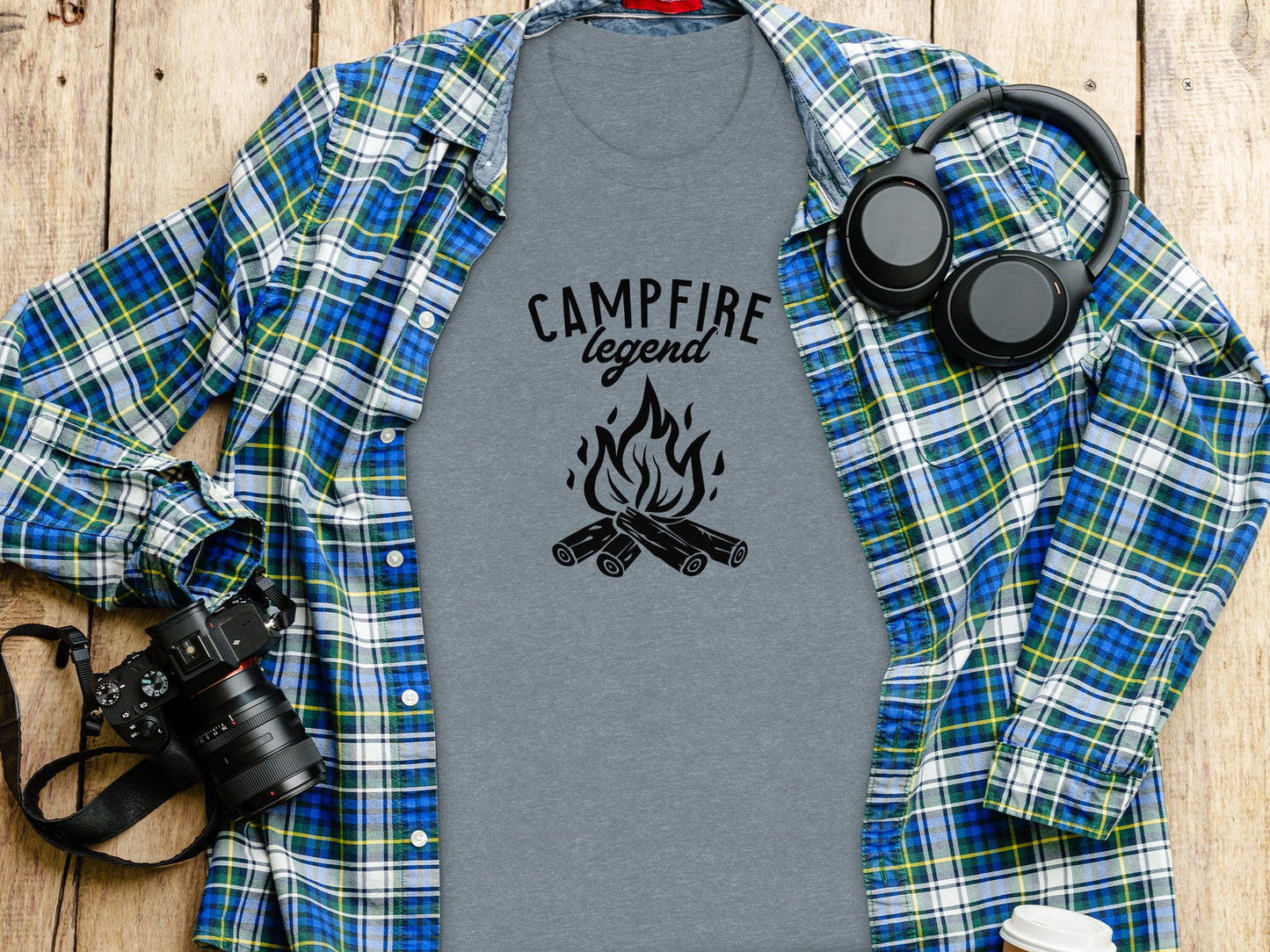 Campfire Legend Nature Graphic Adventure Outdoor T-Shirt T-Shirt - Outdoor & Adventure Collection - Mile Marker 16 Gear by Cloud 16 Clothing Co.
