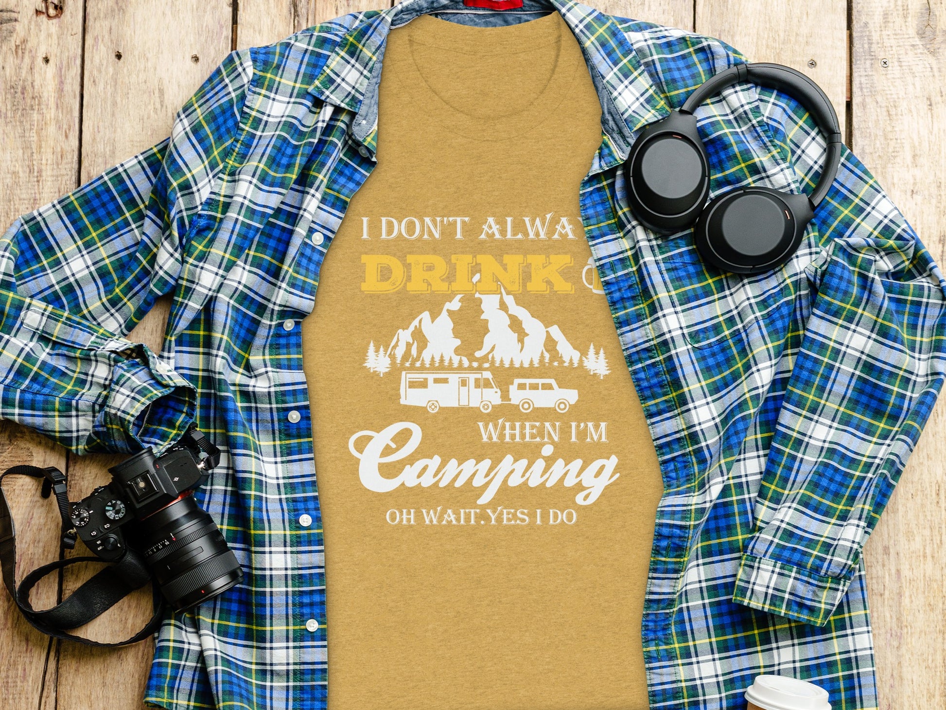 Camping Trip Funny Drinking Quote Graphic Adventure T-Shirt T-Shirt - Outdoor & Adventure Collection - Mile Marker 16 Gear by Cloud 16 Clothing Co.