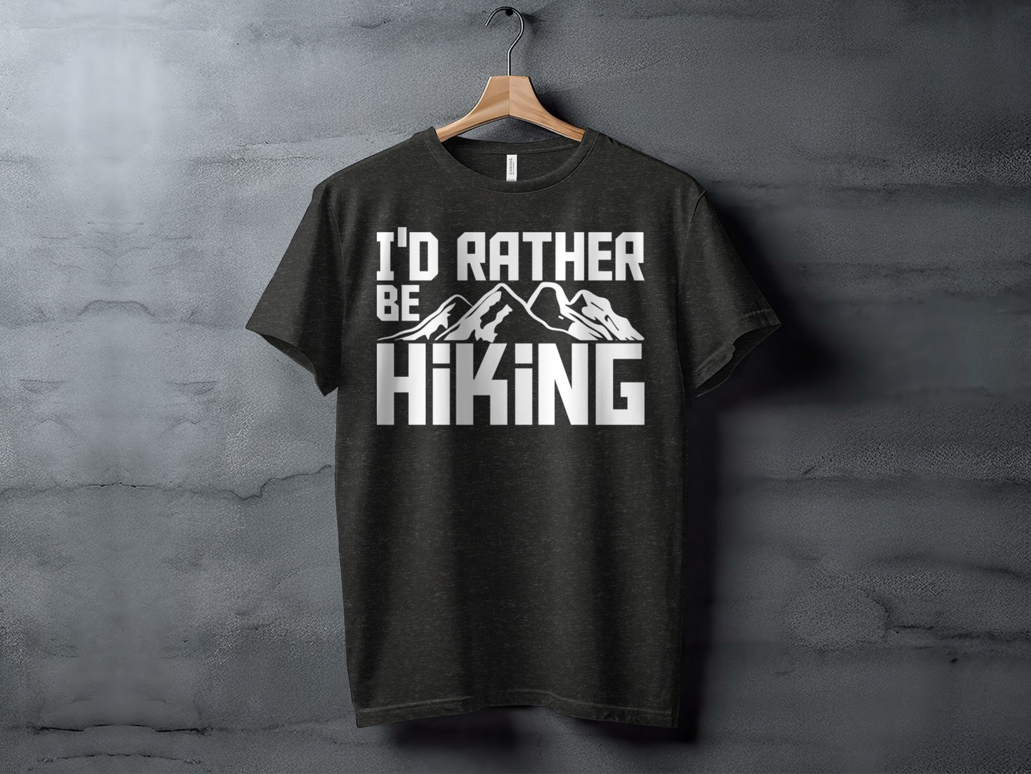 I Would Rather Be Hiking Mountains Graphic Design T-Shirt T-Shirt - Outdoor & Adventure Collection - Mile Marker 16 Gear by Cloud 16 Clothing Co.