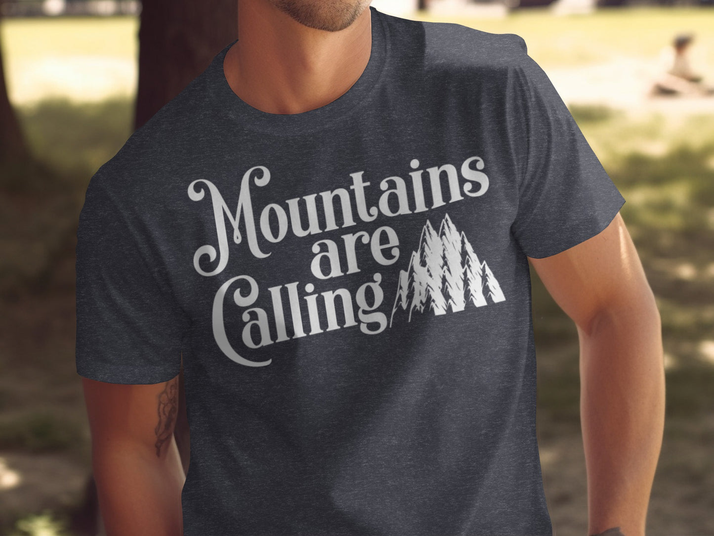 Mountains Are Calling And I Must Go Graphic Design T-Shirt T-Shirt - Outdoor & Adventure Collection - Mile Marker 16 Gear by Cloud 16 Clothing Co.